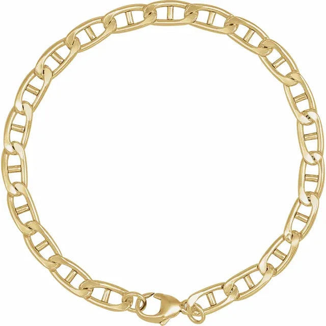 5.15mm Gold Anchor Link Bracelet