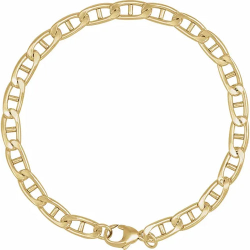 5.15mm Gold Anchor Link Bracelet