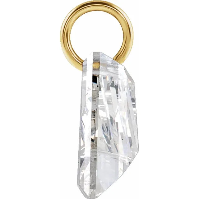 1ct Lab Diamond Initial Charm
