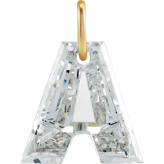 1ct Lab Diamond Initial Charm