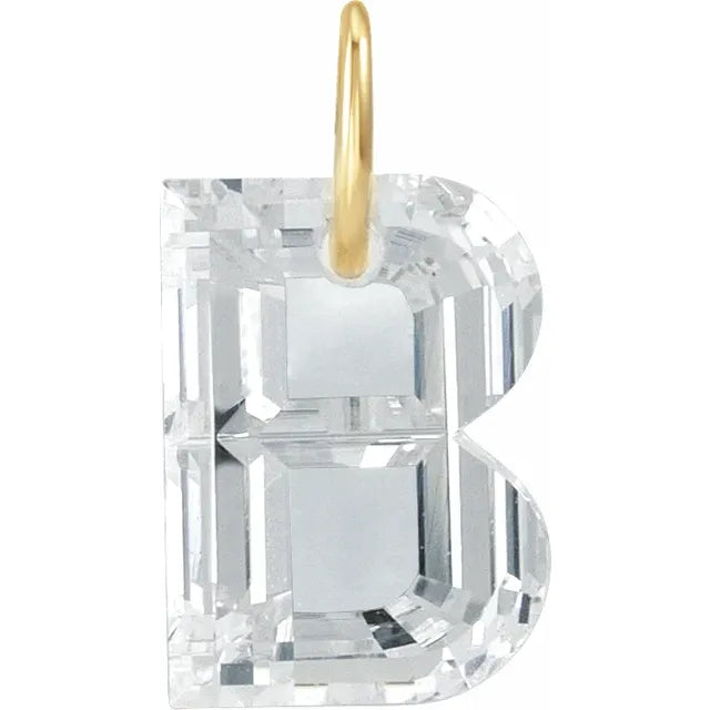 1ct Lab Diamond Initial Charm