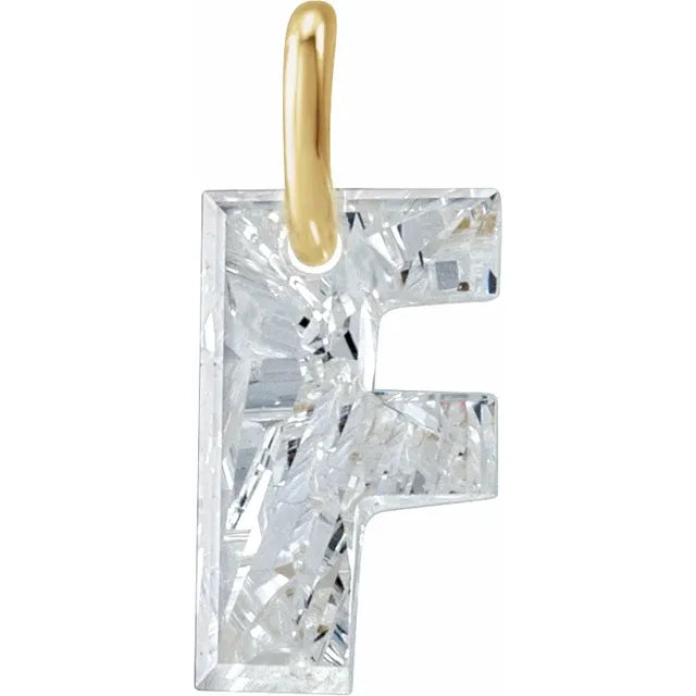 1ct Lab Diamond Initial Charm