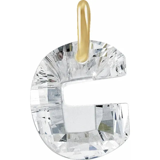 1ct Lab Diamond Initial Charm