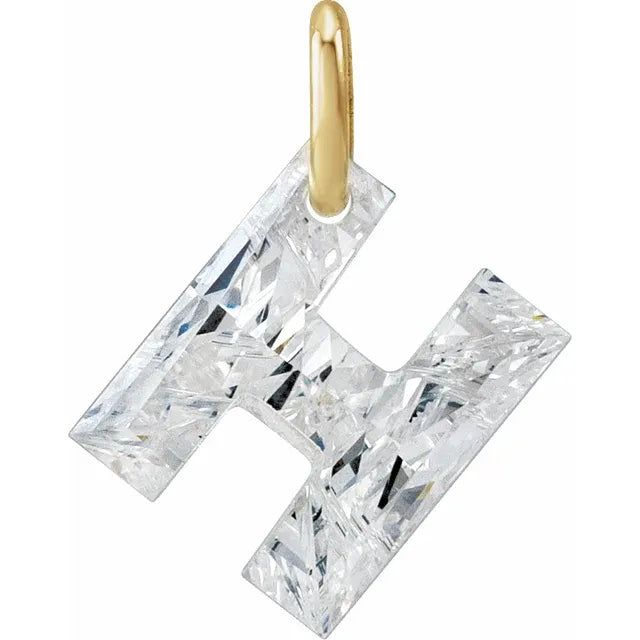 1ct Lab Diamond Initial Charm