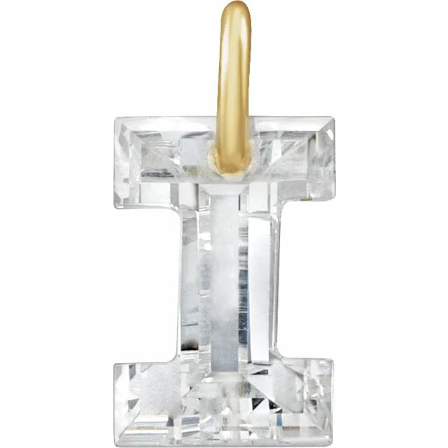 1ct Lab Diamond Initial Charm