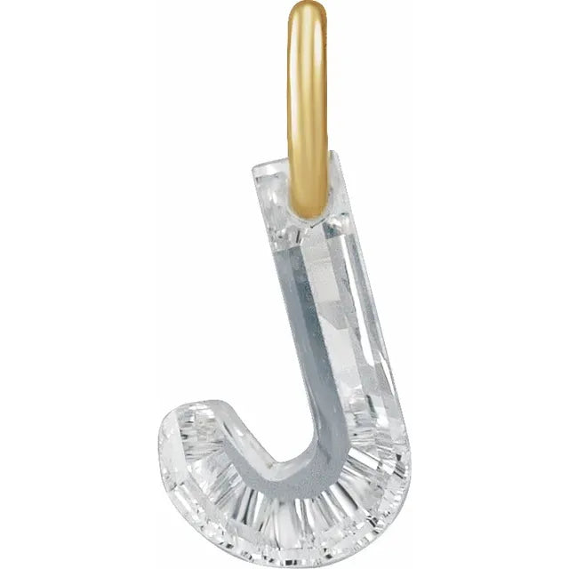1ct Lab Diamond Initial Charm