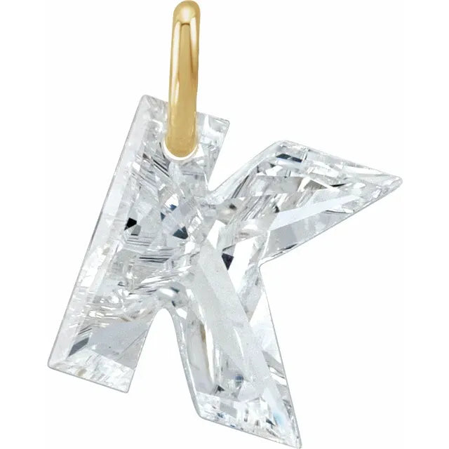 1ct Lab Diamond Initial Charm