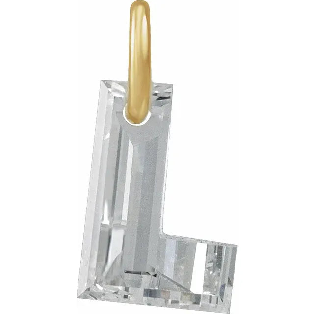 1ct Lab Diamond Initial Charm