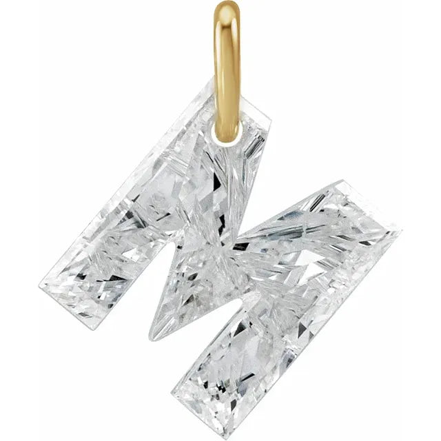 1ct Lab Diamond Initial Charm