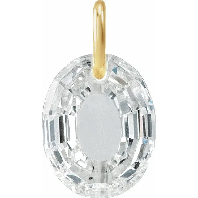 1ct Lab Diamond Initial Charm