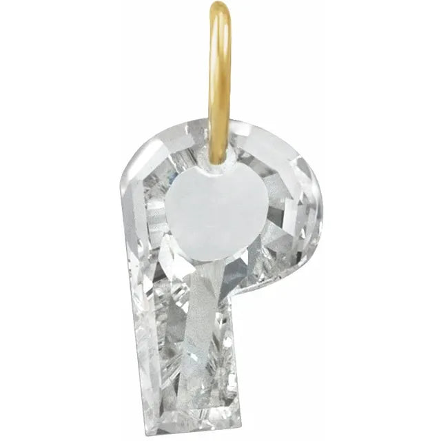 1ct Lab Diamond Initial Charm