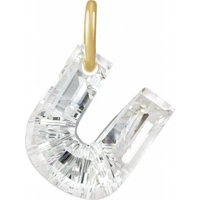 1ct Lab Diamond Initial Charm