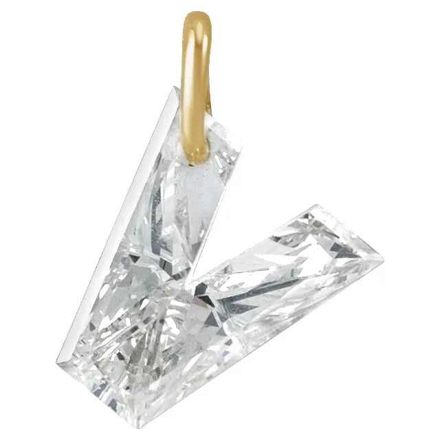 1ct Lab Diamond Initial Charm