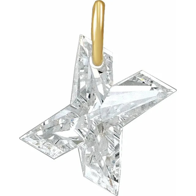 1ct Lab Diamond Initial Charm
