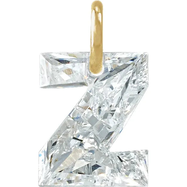 1ct Lab Diamond Initial Charm