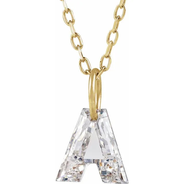 Lab Grown Diamond Initial Necklace