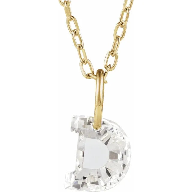 Lab Grown Diamond Initial Necklace