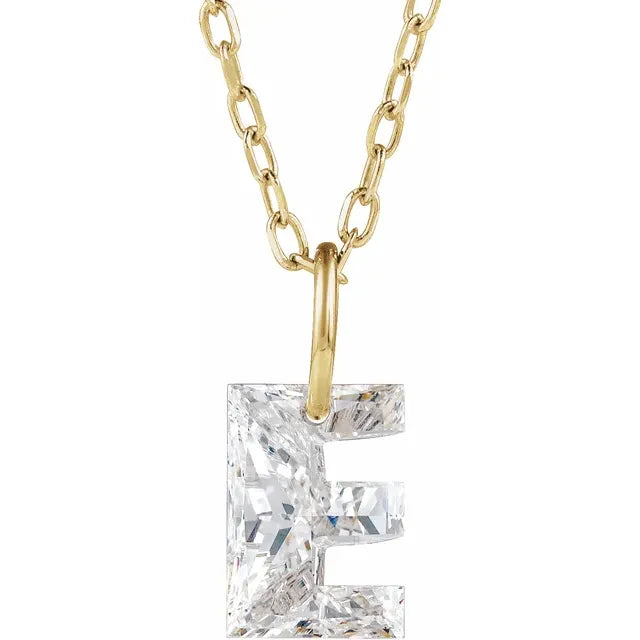Lab Grown Diamond Initial Necklace