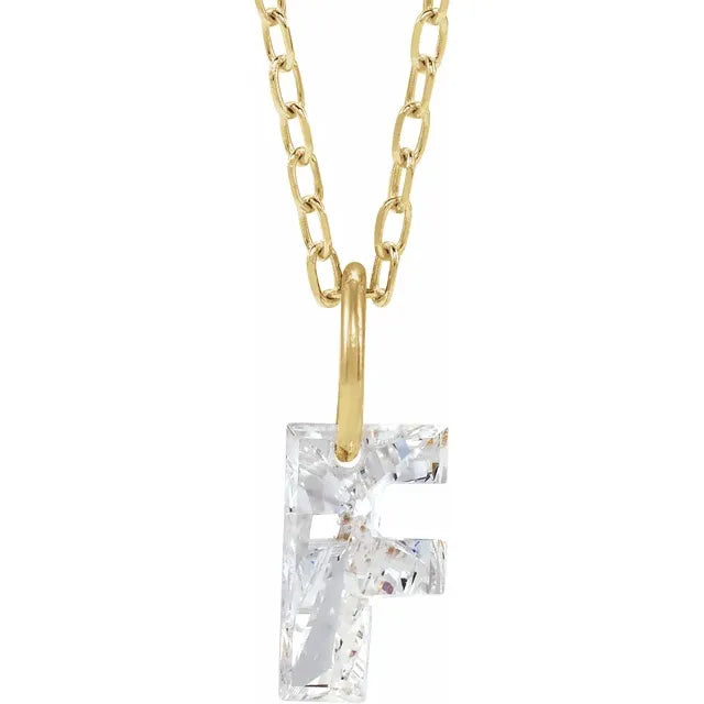 Lab Grown Diamond Initial Necklace