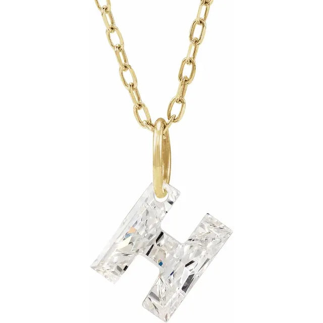 Lab Grown Diamond Initial Necklace