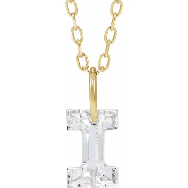 Lab Grown Diamond Initial Necklace