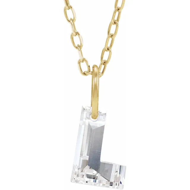 Lab Grown Diamond Initial Necklace