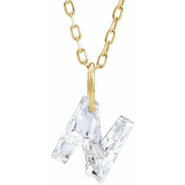 Lab Grown Diamond Initial Necklace
