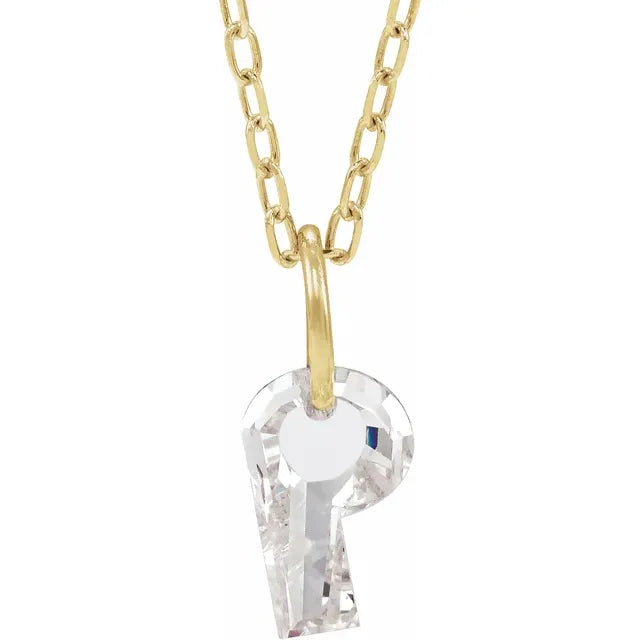 Lab Grown Diamond Initial Necklace