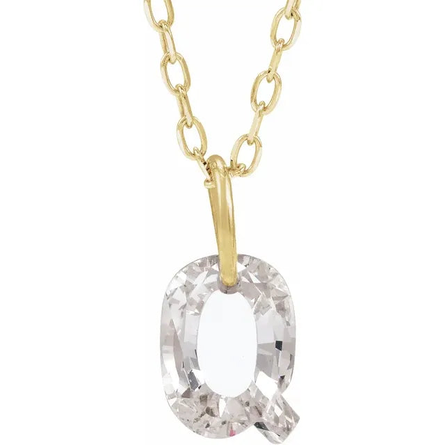 Lab Grown Diamond Initial Necklace