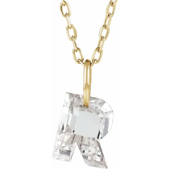 Lab Grown Diamond Initial Necklace