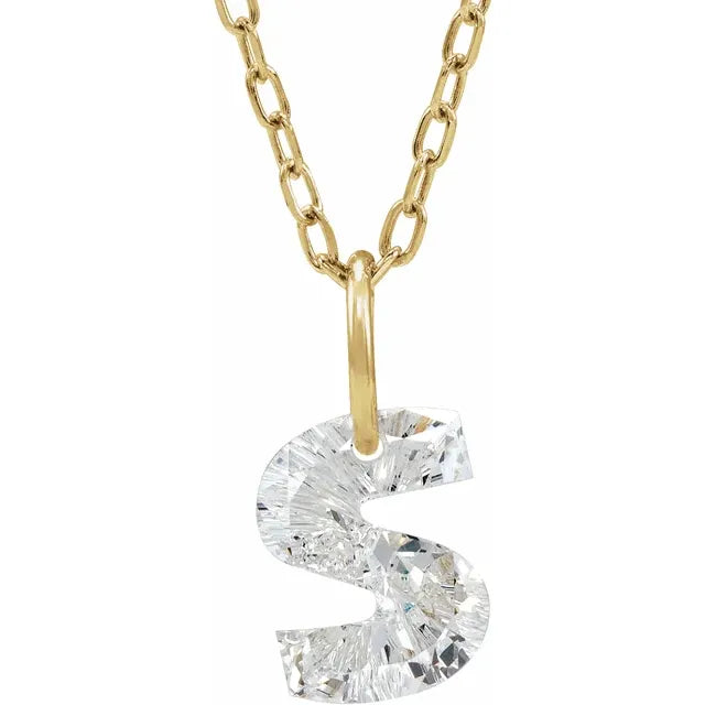 Lab Grown Diamond Initial Necklace