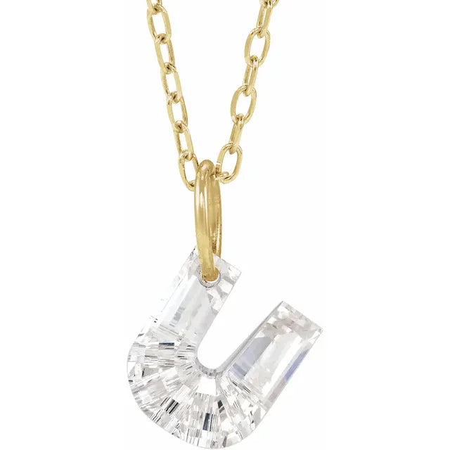 Lab Grown Diamond Initial Necklace