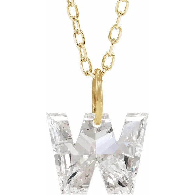 Lab Grown Diamond Initial Necklace