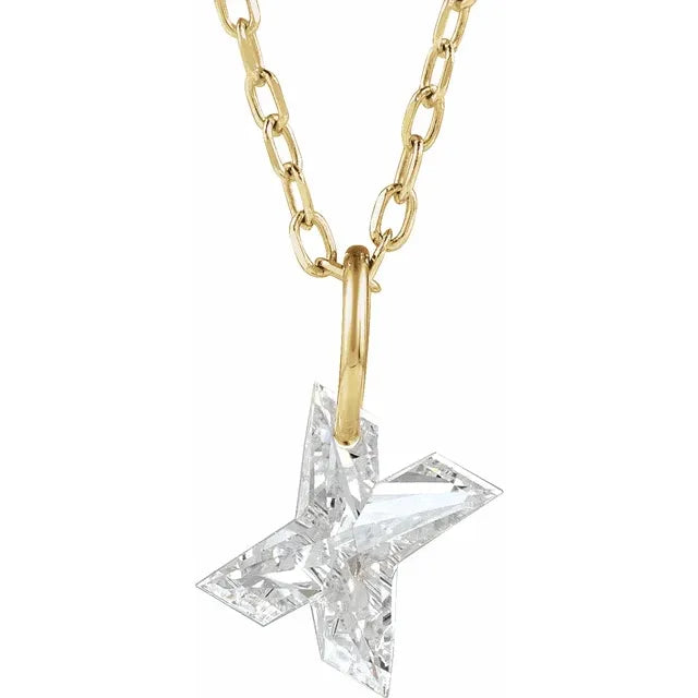 Lab Grown Diamond Initial Necklace