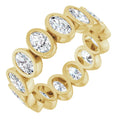 Lab Diamond Bezel Set Oval Eternity Band