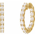 Inside/outside Diamond Hoop Earrings 20.6mm