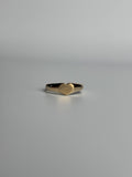 Matte Finish Heart Signet Ring