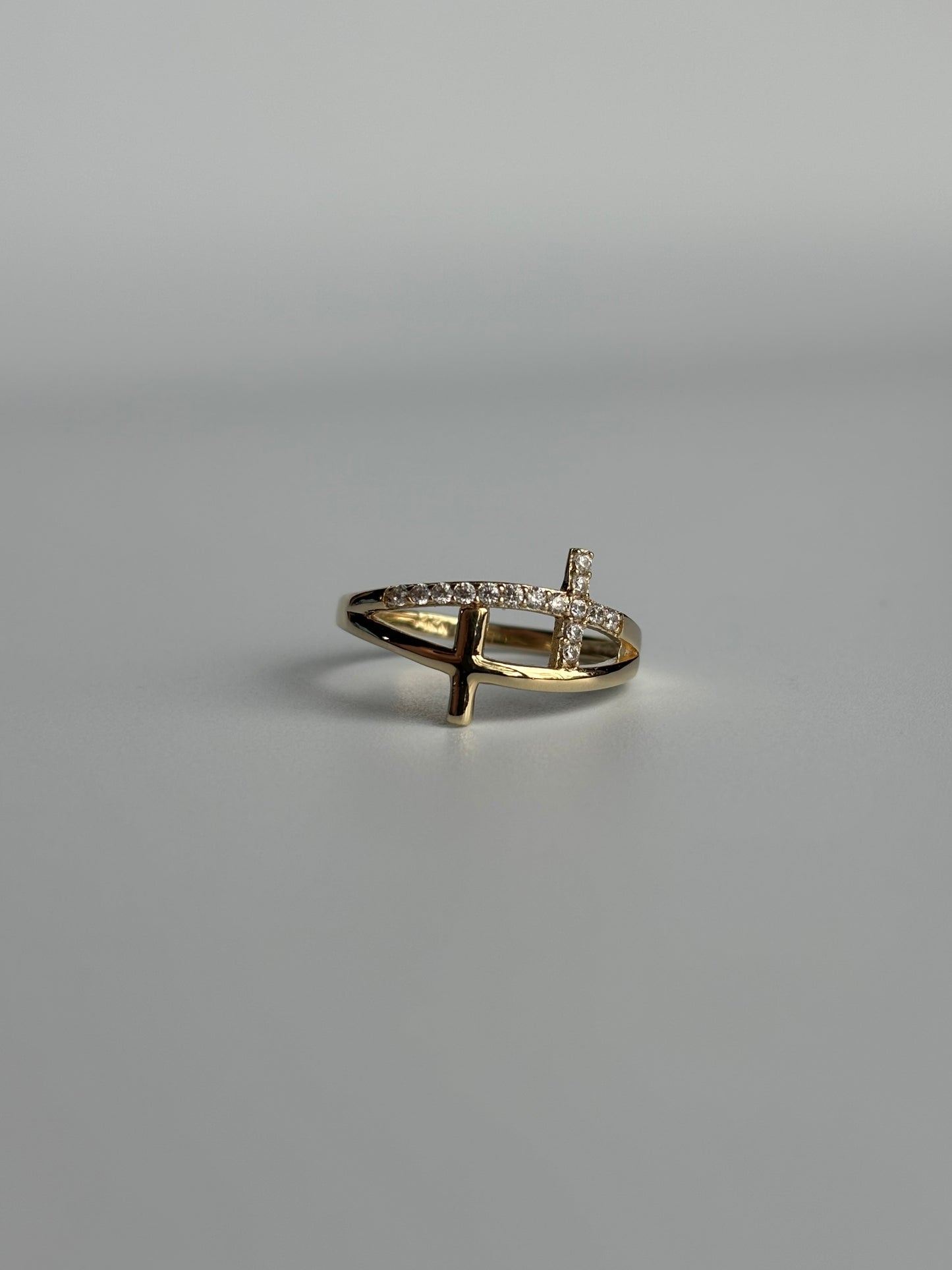 Stacked Pave Cross Ring