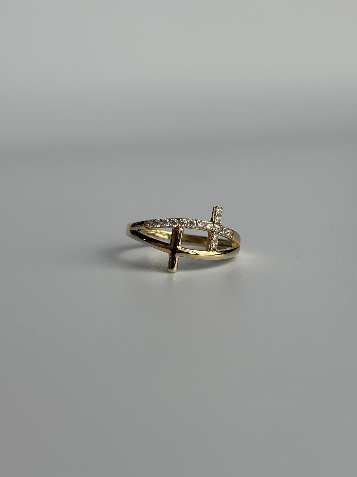 Stacked Pave Cross Ring