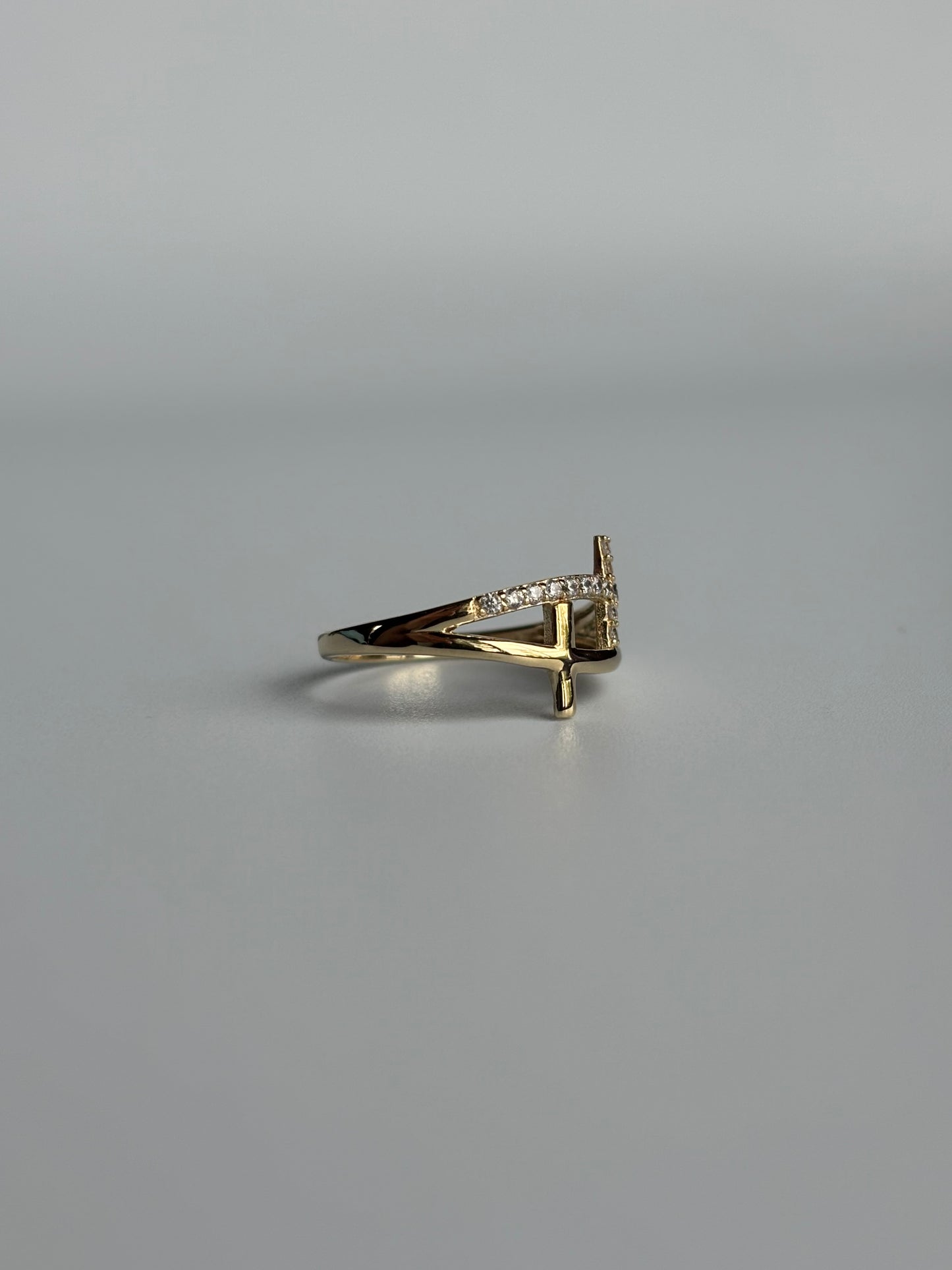 Stacked Pave Cross Ring