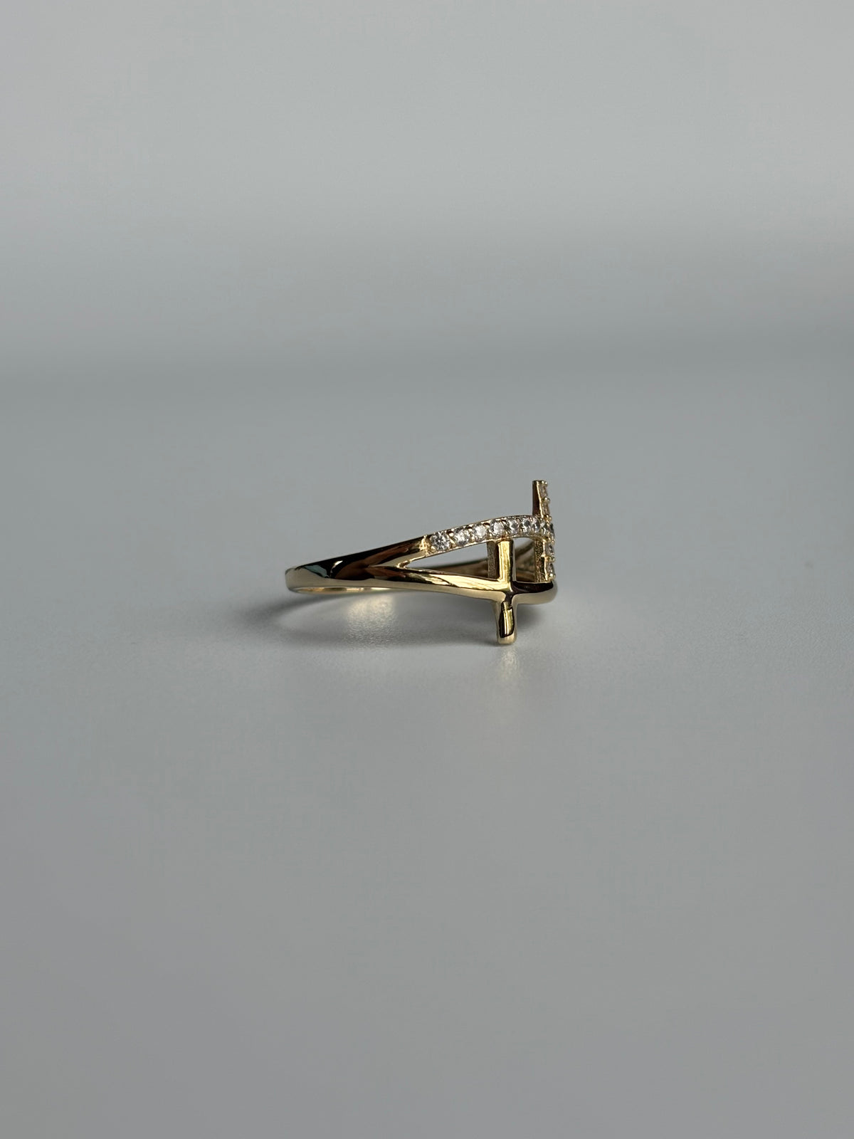 Stacked Pave Cross Ring