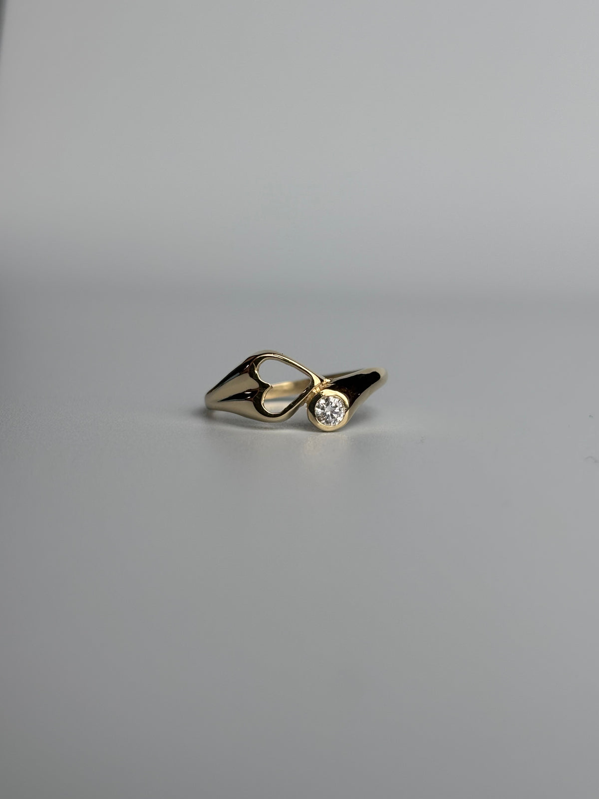 Single Stone Heart Ring