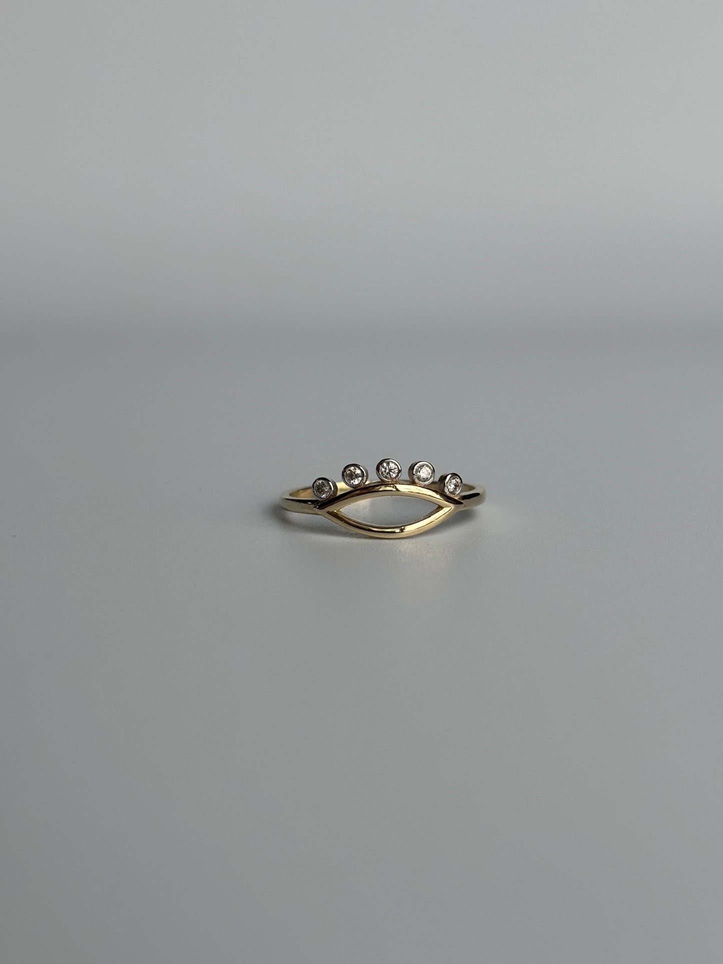 Gold Eye w/ Lashes Ring