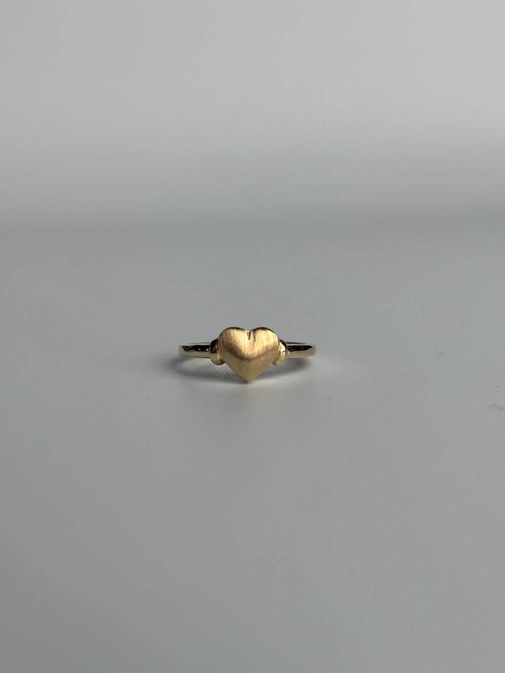 Gold Puffy Heart Pinky Ring