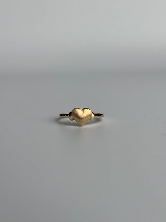 Gold Puffy Heart Pinky Ring