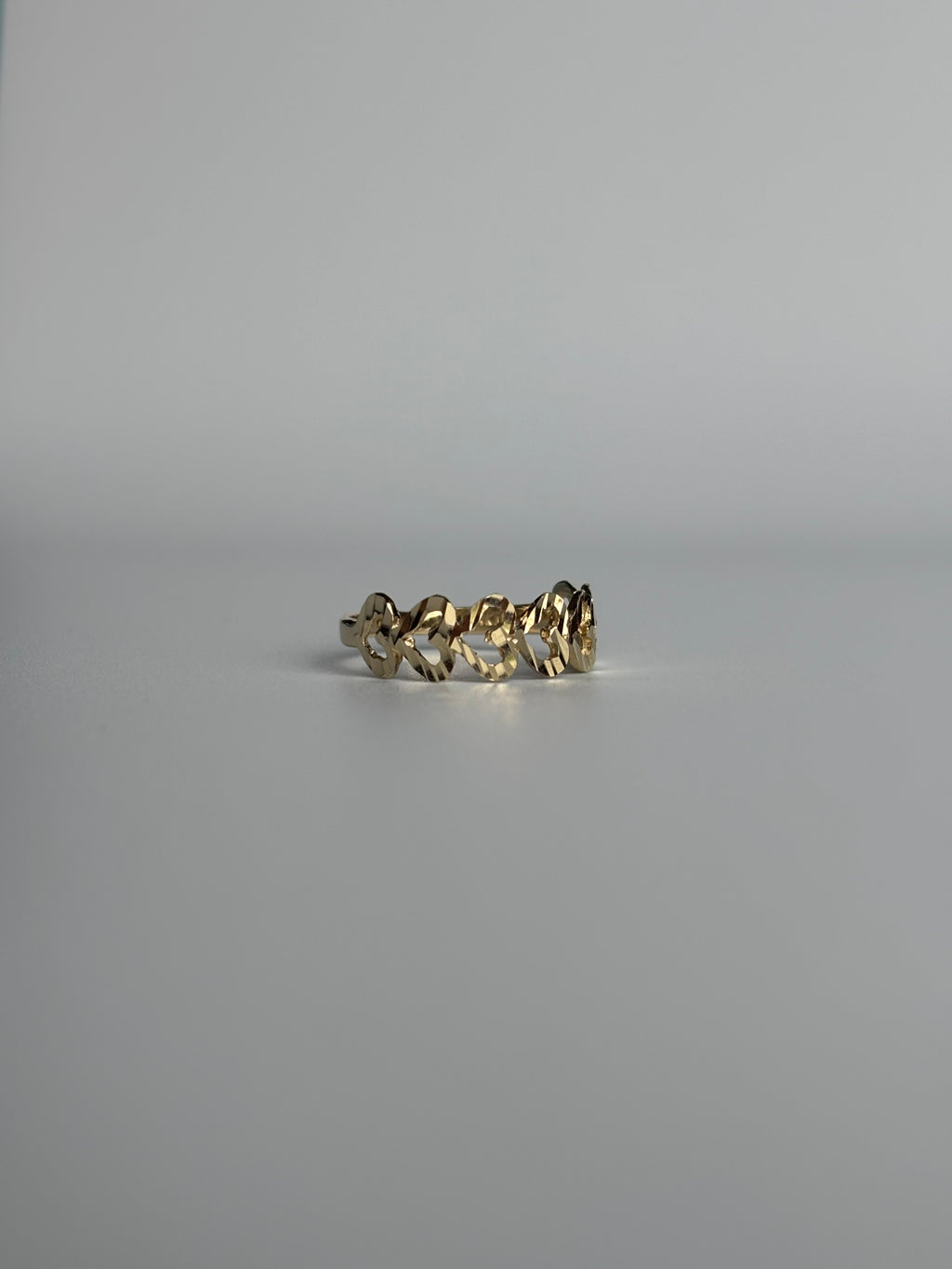 Diamond Cut Heart Band