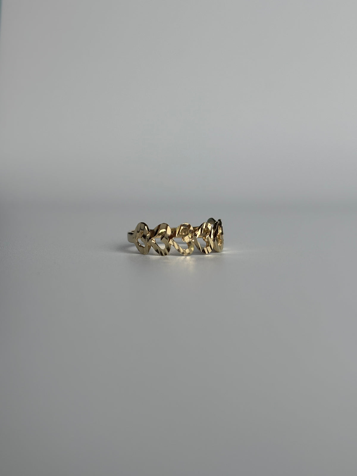 Diamond Cut Heart Band