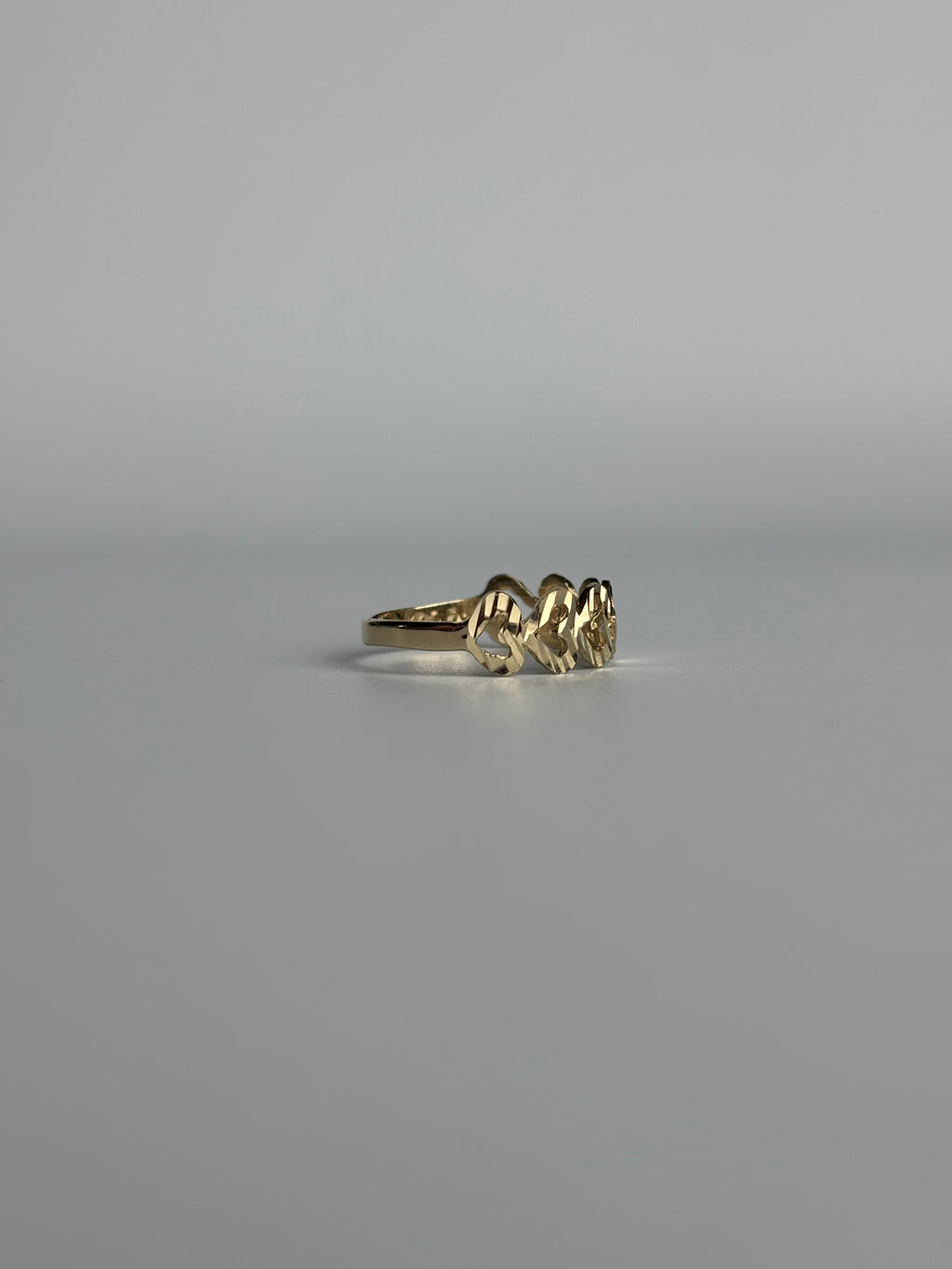 Diamond Cut Heart Band