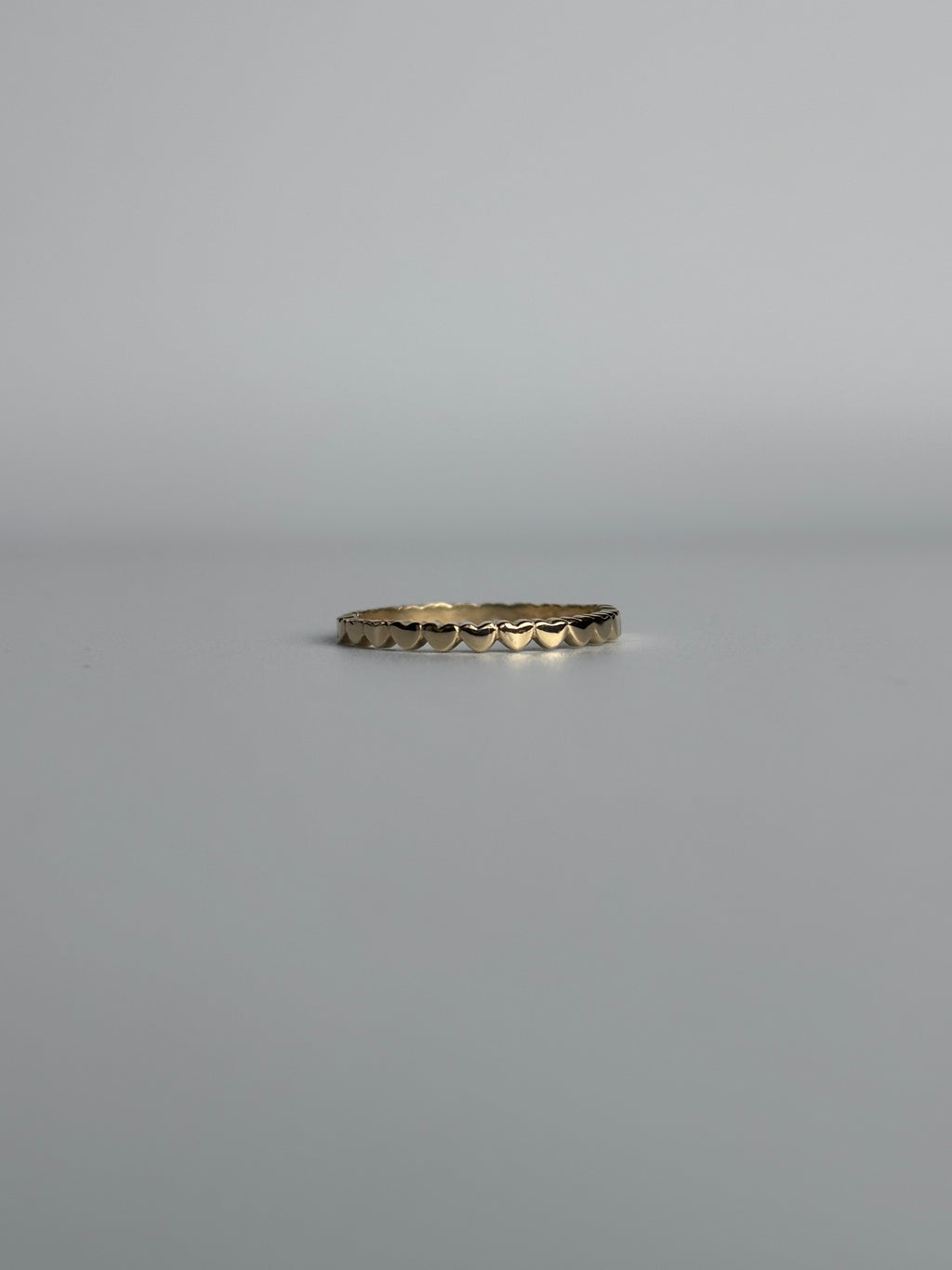 Gold Heart Pattern stacking Ring