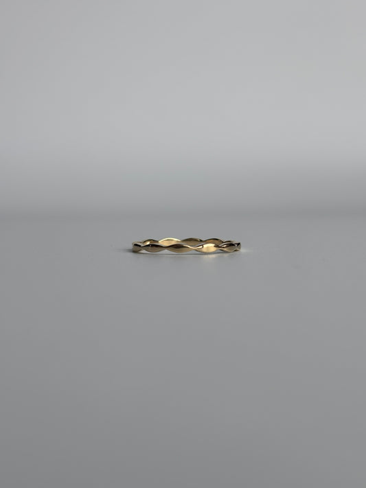 Gold Wave Stacking Ring